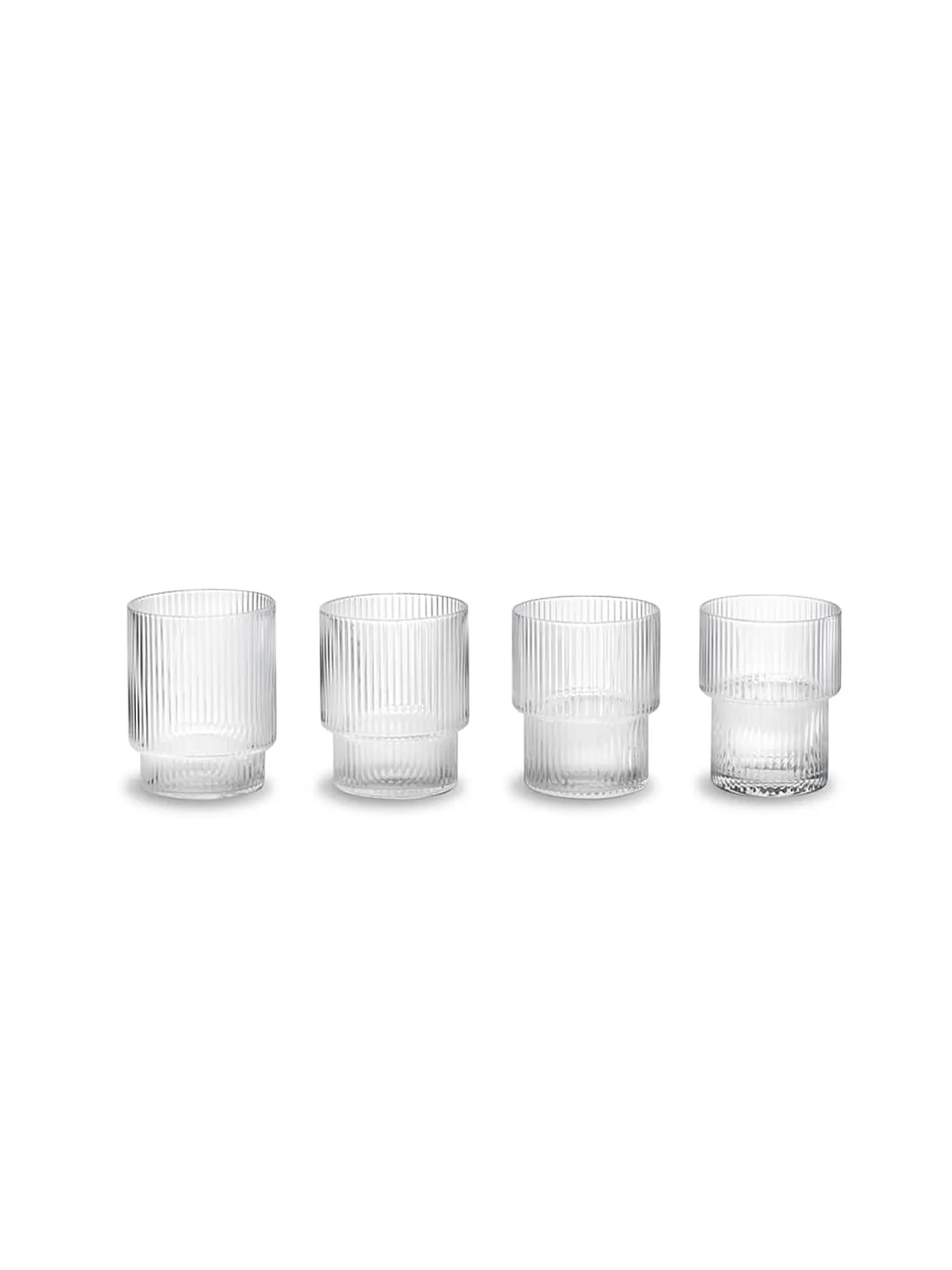 FERM LIVING | Trinkglas 4er Set RIPPLE | 
